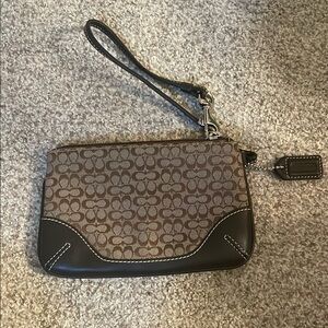 Coach Brown Wristlet